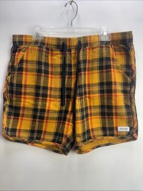 100 % Cotton Women's Banks Journal Size XXL Yellow Plaid